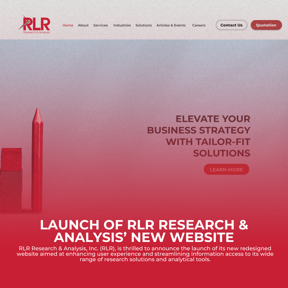 Launch of RLR Research & Analysis, Inc.’s New Website
